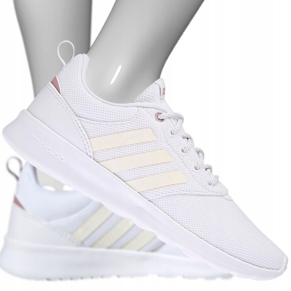 BRAND NEW women adidas qt racer 2.0 white running shoes - Picture 3 of 9